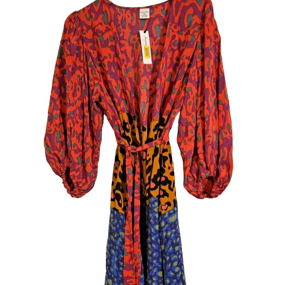 Colorful Women's Wrap Dress-One Size
